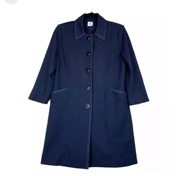 CABi Pin Dot Blazer - Sz Large Navy - Picture 4 of 12